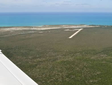New Bight airport from the air (hard to find?)